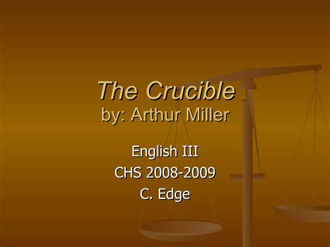 The Crucible, Act 1 | PPT