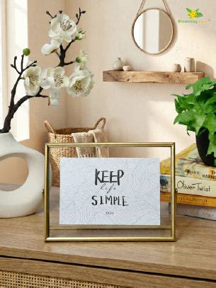 Horizontal Glass Metal Frame – Keep Life Simple | 15 cm