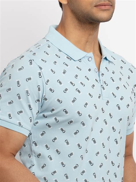 Buy Sky Printed Polo T Shirt - Cotton Polo T Shirt | Status Quo