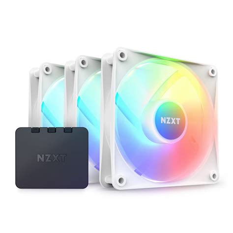 NZXT F120RGB CORE - 120MM RGB FAN - TRIPLE PACK (WHITE) W/RGB CONTROLL