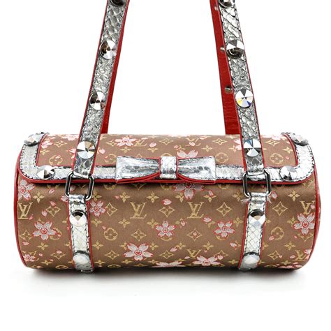 Louis Vuitton Papillon Cherry Blossom Silk Python Monogram Bag For Sale ...