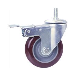 Light load caster Urethane wheel Screw type with brake | MISUMI ...