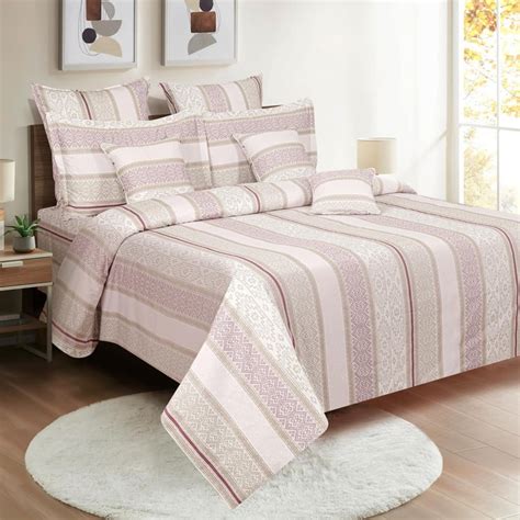 Buy SWAYAM Geometric Mosaic 210TC Serenity Queen Bedsheet Set from ...