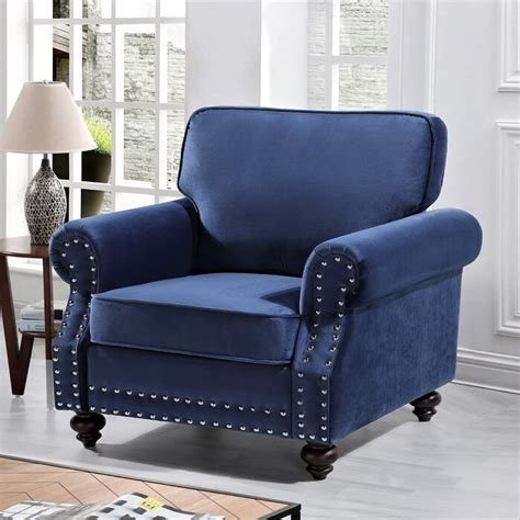 HOMECREST Esquer 37.79'' Wide Tufted Velvet Accent chair armrest ...