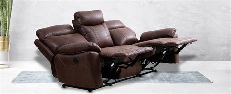 Amazon Brand - Solimo Ranttila Manual 3 Seater Leatherette Recliner ...