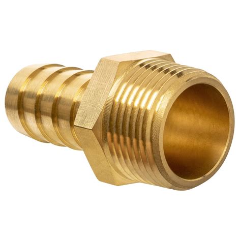 JUWO 5/8" Barb x 3/4" NPT Male Pipe, Brass Hose Barb Fitting for Air ...