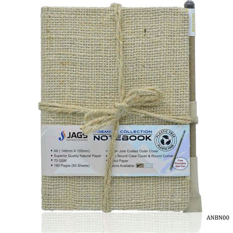 A6 Diary Natural Jute Cover 160 Pages 80 Sheet ANBN00 – Inkarto