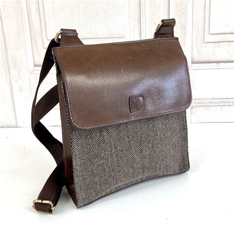 Herringbone Brown Flap Bag | Buy Bags