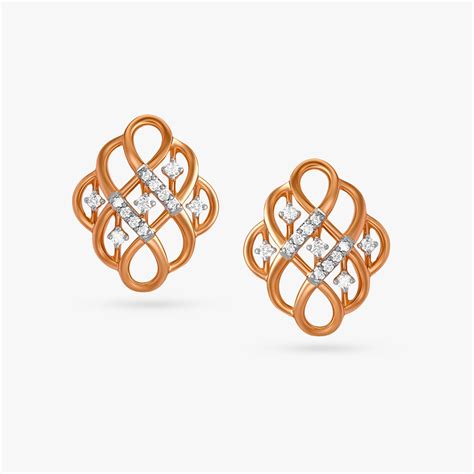 Timeless Twists Diamond Stud Earrings