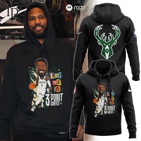 Let Me In 3 Point Contest Malik Beasley Milwaukee Bucks Hoodie ...