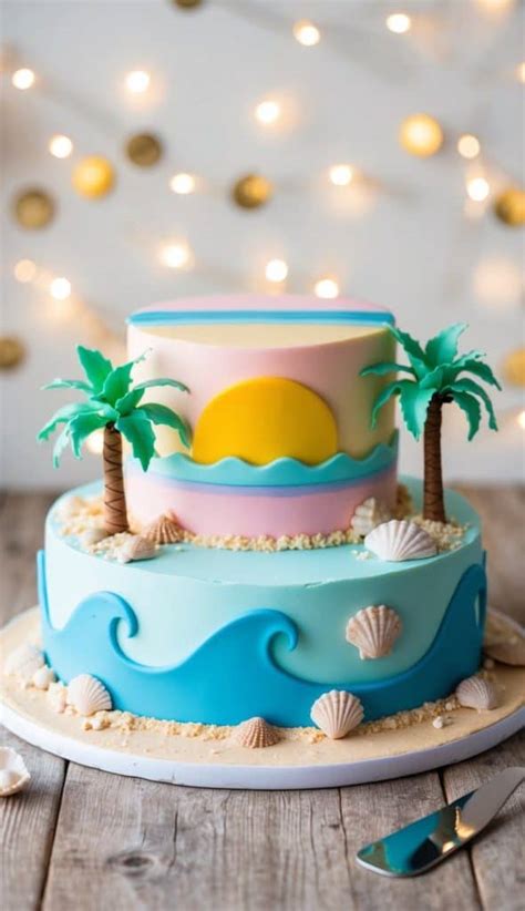 Image result for Fondant Sunset Cake Tutorial