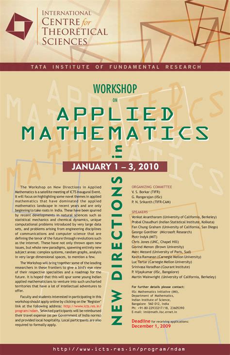 New Directions in Applied Mathematics | ICTS