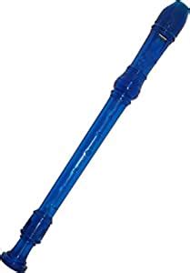 TechnoBuyers Blue Translucent Descant Soprano Recorder, Flute 8-hole ...