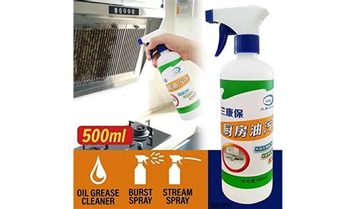 ZINZAVADAR Kitchen Cleaner Spray Oil Grease Stain Remover Stove Cleaner ...