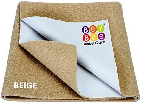 Buy BeyBee Cotton Bed Protector Sheet (Large - 140cm X 100cm , Beige ...