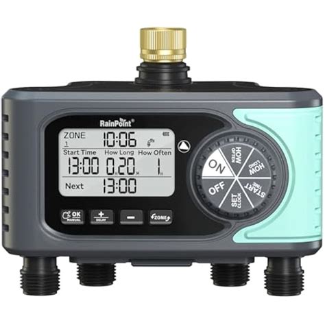 RAINPOINT Sprinkler Timer, 4 Outlets Hose Timer with India | Ubuy