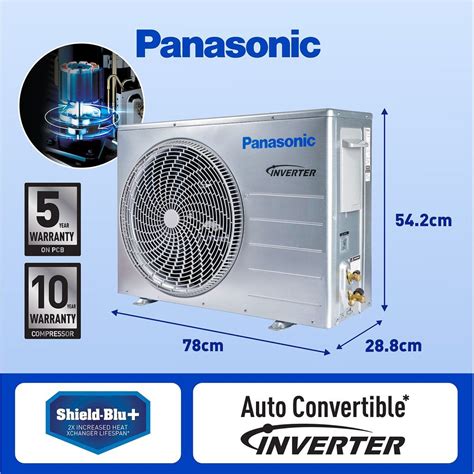 Buy Panasonic 7 in 1 Convertible 1.5 Ton 5 Star Inverter Split Smart AC ...