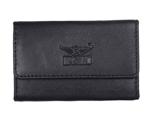 Buy MASKINO Genuine Leather Key Pouch Black Napa Key Chain at Amazon.in