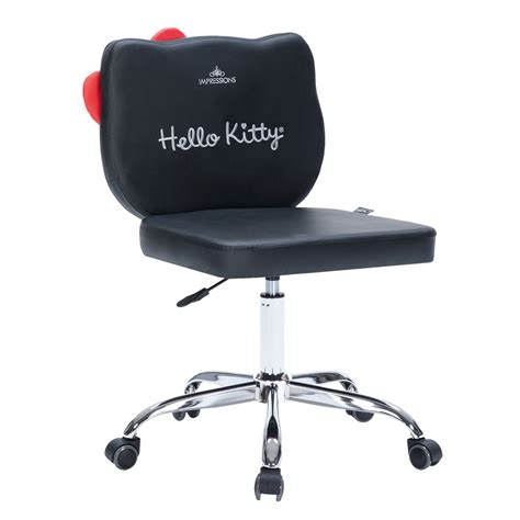 Hello Kitty® Faux Leather Swivel Vanity Chair - Impressions Vanity Co.