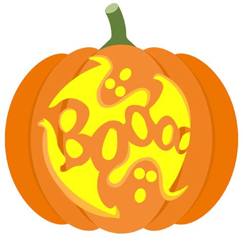 Cute Ghost Pumpkin Stencil