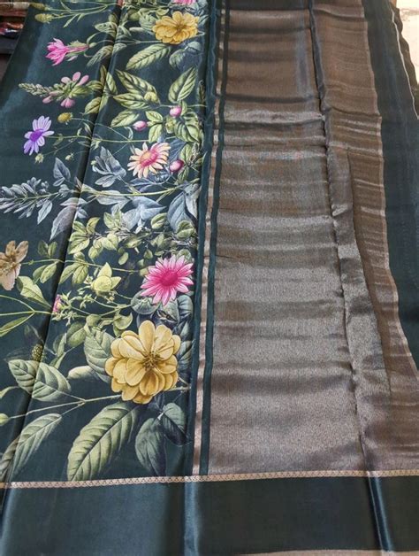 Pure Crepe With Satin Border