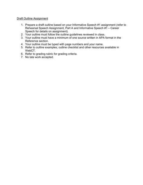 Image result for Post Draft Outline Example