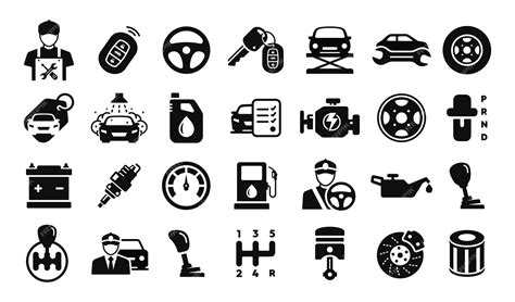 Premium Vector | Automotive icon set vector isolated on white background car service icon set