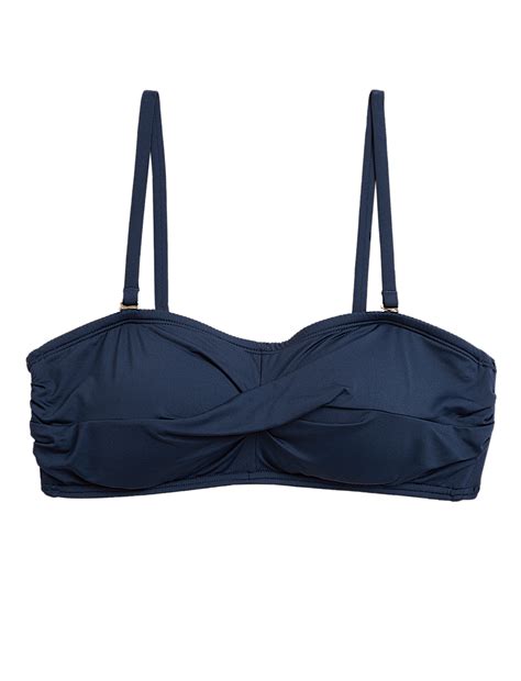 Buy Twist Front Bandeau Bikini Top at Marks & Spencer