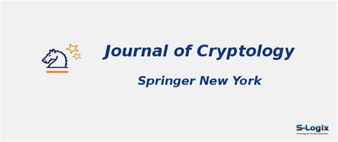 Journal of Cryptology - Springer - Impact Factor | S-Logix