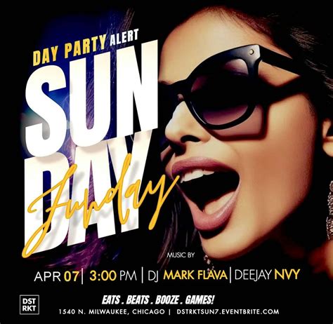 Sunday Funday in Wicker Park Apr. 7, DSTRKT Bar & Grill, Chicago, 7 ...