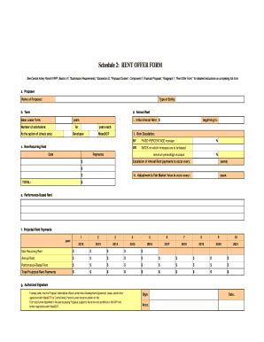 Fillable Online Rent Offer Form for Central Artery Parcel 9 Fax Email ...