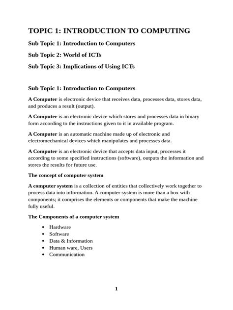 Image result for Introduction to Computing Meaning