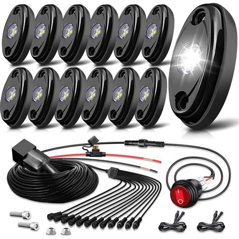 R1 Pure White LED Rock Lights Kit with Round Toggle Switch - LEDMIRCY ...