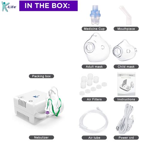 K-Life Neb-107 Portable Piston Compressor Nebulizer with Complete Mask