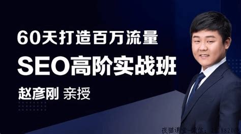 SEO高级实战：赵彦刚老师教你60天如何打造百万seo流量_夜猫课堂