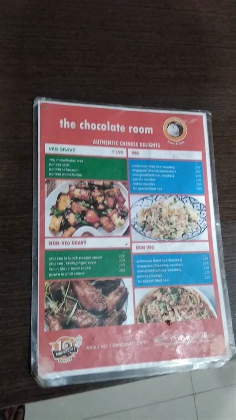 Menu at The Chocolate Room, Vijayawada, 54-15-11B