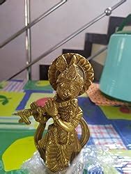 Buy Kartique Brass Krishna Bhagwan Murti Idol in Flute Playing Posture ...