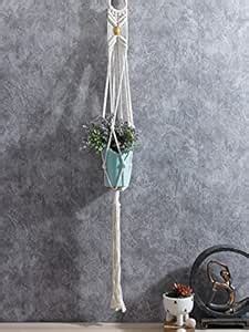 TAYHAA Hand Knotted Cotton Hanging for 01 Planter : Amazon.in: Garden ...