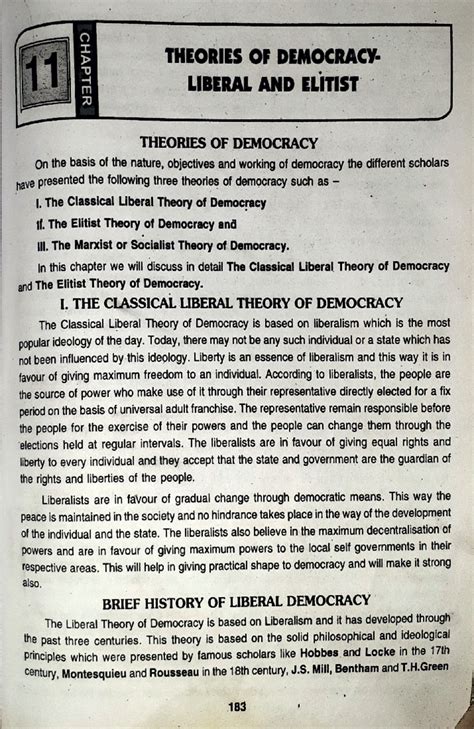 Theories of Democracy: Examining Liberal and Elitist Perspectives ...