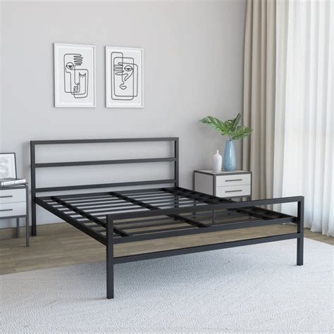 Buy Nilkamal Striker Metal Queen Bed (Black) Online In India