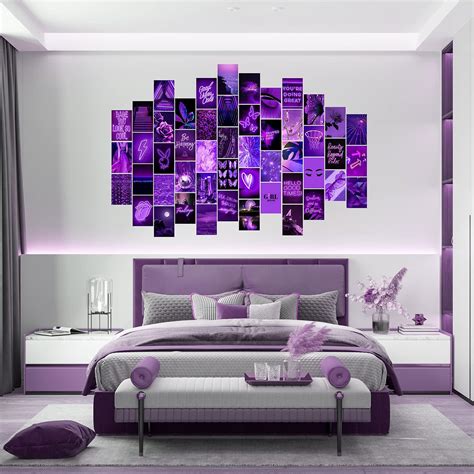 Buy WOONKIT Purple Wall Collage Kit Aesthetic Pictures, Wall Decor for ...