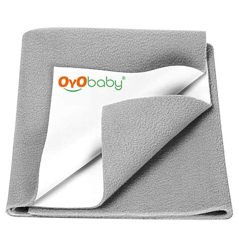 Buy OYO BABY Extra Absorbent Waterproof Baby Dry Sheet (Grey, Large ...