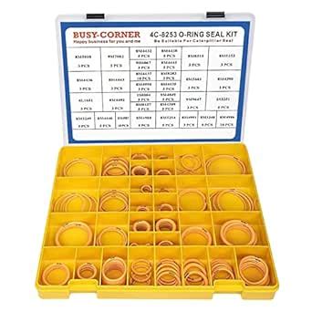 BUSY-CORNER 4C-8253 Seal O-Ring Kit, Silicone 90, Hydraulic Hose ...