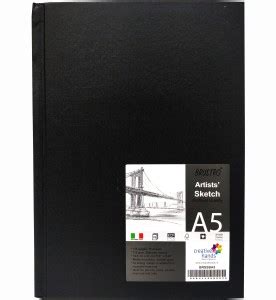 BRuSTRO Artists Stitched Bound Sketch Book, A5 Size, 156 Pages, 110 GSM ...