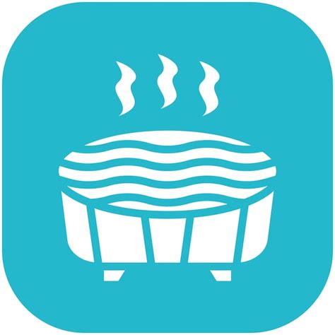 Hot tub vector icon illustration of spa iconset | Premium Vector
