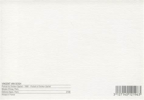 Portrait du Docteur Gachet, 1890 by Vincent Van Gogh - 4 X 6 Inches (1 ...