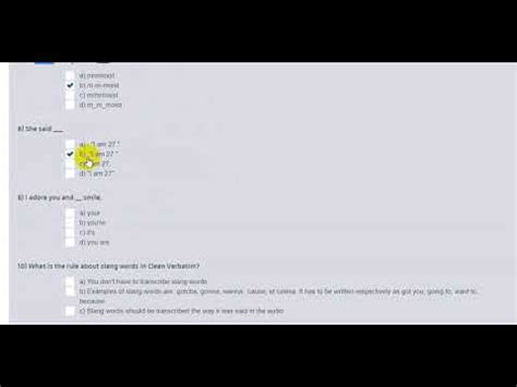 Image result for Correct Answers in Gotranscript Test