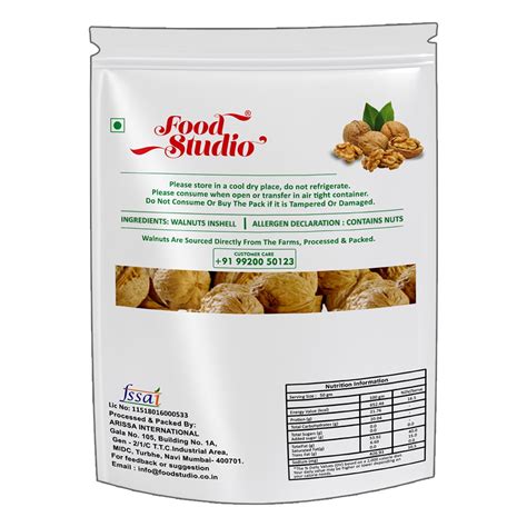 Food Studio Premium Inshell Walnut Blue Pouch | Akhrot