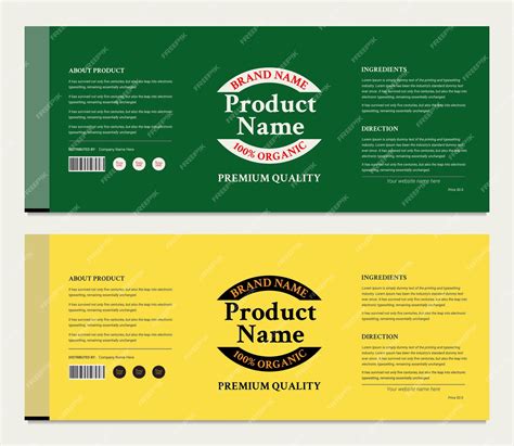 Organic product label template design | Premium Vector