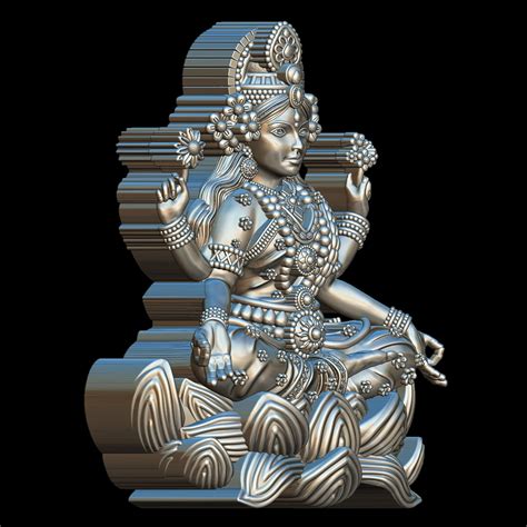 God Lakshmi 3D model | Cad